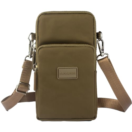 JANKS Small Crossbody Bags for Women Mini Cell Phone Purses Handbag Shoulder Bag - color: E-milk Coffee