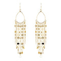 Bohemian Boho Tassel Dangle Drop Earrings for Women – Lightweight Filigree Gypsy Coin Chandelier Disc Charm Hoops – included Gift Box - style: Teardrop - Gold