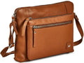 Leather Crossbody Bags for Women Small Soft Genuine Pebbled Sling Shoulder Handbag Crossover Purse with Full Adjustable Strap (Cognac Nappa) - color: Cognac Nappa