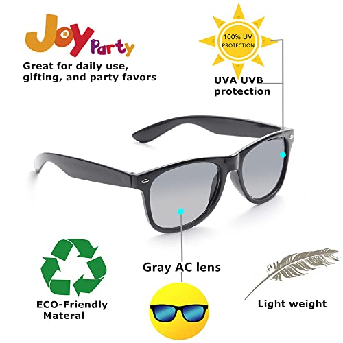 Eyegla Sunglasses Bulk Party Sunglasses Pack 80s Shades Eyewear Set for Men Women 8/10/20/30Pack - color: Black+grey Lens 30 Pack