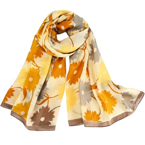WZX Boho Scarf for Women, 70"x35" Large Lightweight Shawl Wrap for Travel, Sun Protection, Office & All-Season Wear - color: 009