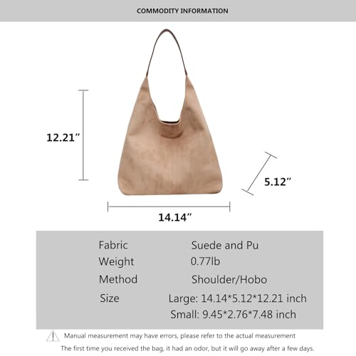 Straw Hobo Bag for Women 2026 Boho Woven Beach Purse Large Summer Straw Tote with Lining Black Raffia Shoulder Bag | straw material - color: Suede Hobo-beige