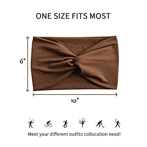Jesries 10 PCS Women Headbands African Wide Hair Wrap Extra Turban Head Bands for Lady Large Sport Workout Stretch Non-slip Big Hair Bands - color: Blue