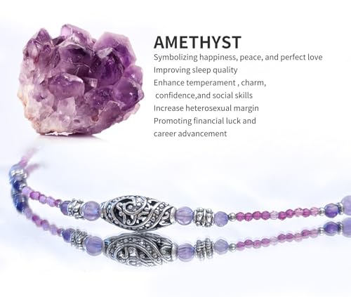 Damanse Beaded Glasses Chain,Eyeglass & Sunglass Strap For Women Stylish - color: Boho Amethyst