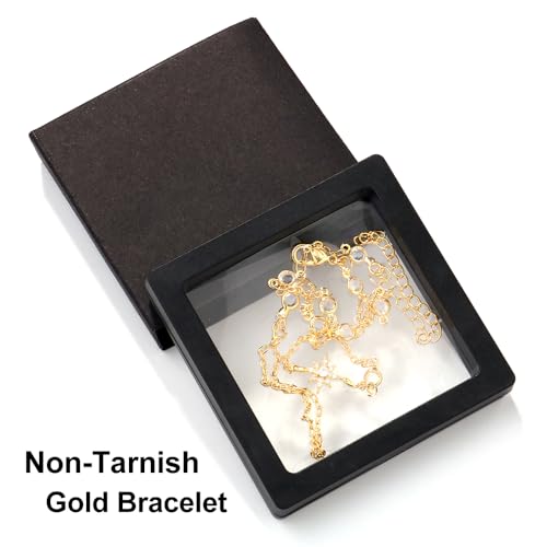 Silver Gold Ring Hand Chain Bracelet for Women non Tarnish Star Dainty Bracelets Hand Chain Ring Stackable Chains Bracelet - color: gold