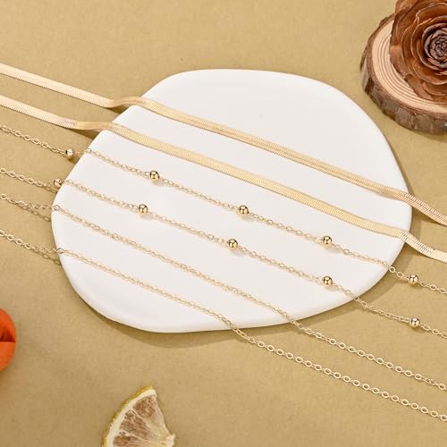 HERSIN Waist Chain for Women, 14k Gold/Silver Plated Dainty Waist Chain Cute Body Chain Gold Chain Belt for Womens Belly Chain Beach Accessories for Womens Summer Jewelry for Women Gifts - style: beadsnake-GD