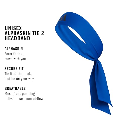 adidas Alphaskin Tie Headband - color: Tie/2/Collegiate Royal Blue/Black