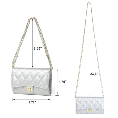 Small Cross Body Purses Sling Crossbody Bags for Women, Shoulder Bag Tote Purse Cross Body Bag Phone Bags - color: C Silver