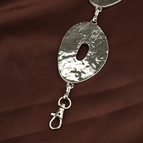 Luvatar Fashion Metal Waist Chain Belt Blouse Dress Sweater Chain Belt… - color: Silver-e6