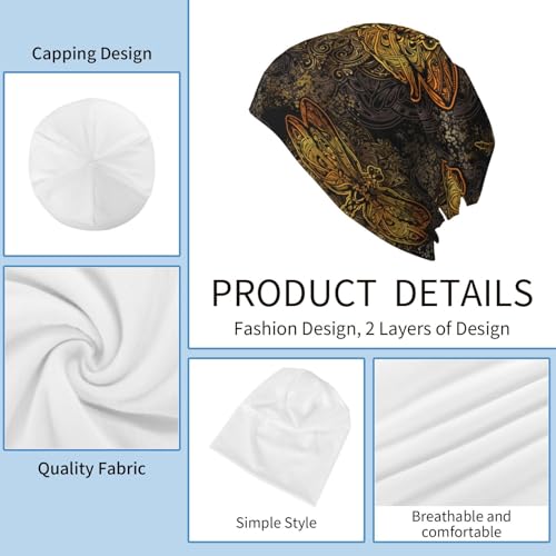 Tenna Teki Women Slouchy Beanie Chemo Hat Cancer Caps for Patient | Autumn Spring Lightweight Comfortable Breathable Beanie for Men - color: Brown