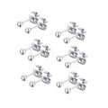 FOSIR 6 Pair Tiny Women 14K Gold Plated Ball Stud Earrings Surgical Stainless Steel Earrings Set, 2-6MM - style: silver-6pair,3mm