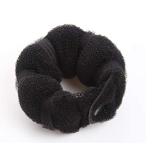 Set of 2 Black Magic Hair Styling Styler Hot Hair Donut Bun Ring Styler Maker for Women Lady Girls (1 large+1 small)