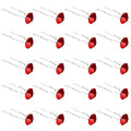 QIUTIMIY 20 Pack (Red) Rhinestone Hair Pins Crystal Hair Clips for Bridal Wedding Women Hair Jewelry Accessories, with Clear Container - color: Rhinestone-Red