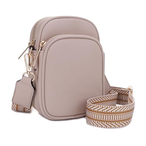Mali+Lili, Josie Triple Zip Crossbody Bag - color: Webbing_stone