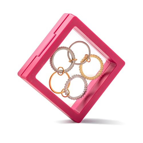 18K Gold Plated Stackable Rings for Women with Gift Box – Silver & Gold Multi-Link Connected Bands Set,Cubic Zirconia Mixed Metals Rings, Tarnish-Resistant Jewelry - color: five rings set, size: 7