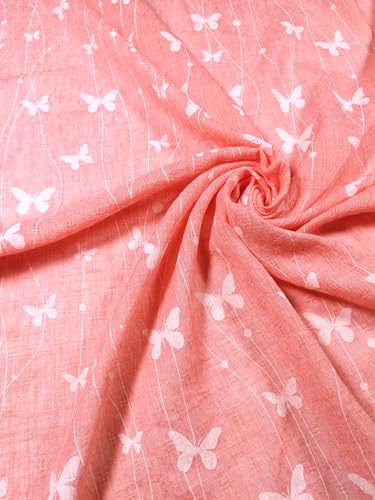 Shanlin Unisex Cotton Square Bandanas Scarves 24x24 - color: Butterflies-pink
