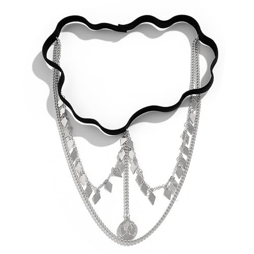 Multi-Layered Thigh Chains Jewelry, Bikini Elastic Tassel Leg Chain, Summer Beach Body Chain, Simple Metal Thigh Body Chain for Women - color: Leg Chain-silver