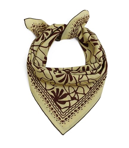 STARWHISPER Multicolored 22''x22'' Cotton Bandana for Women and Men Multi-purpose Headband Hair Scarf Protective Coverage - color: S8-sunny Swirl