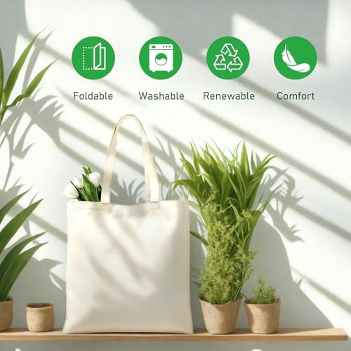 1 Pack Premium Canvas Reusable Tote Gift Bags,Made of Natural Canvas with Handle,Work,DIY,Shopping(Natural) - color: A5-nature 10 Oz