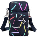 BIAOTIE Lightweight Small Crossbody bags Cell Phone Purses Travel Pouch Shoulder Bag for Women - color: Black Colorbar