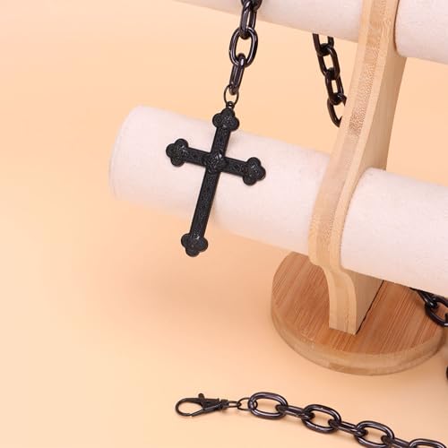 Layered Pants Chain for Men Women Punk Chain Hip Hop Jewelry Clothing Accessories Vintage Jeans Chains - style: Black one layered