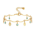 Yumikoo 18k Gold Plated Anklet Ankle Bracelets for Women - style: Cubic Zirconia