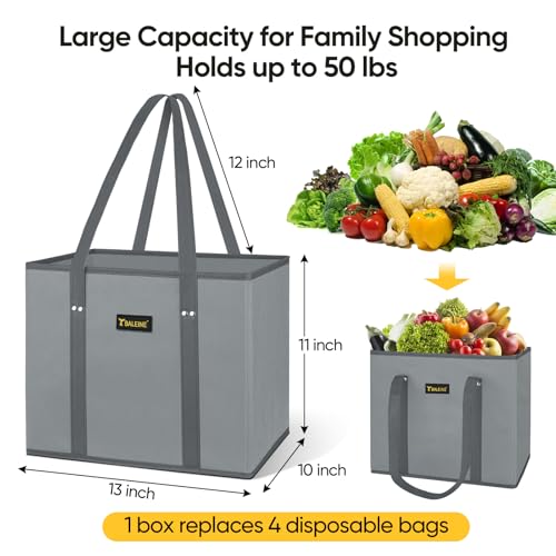 BALEINE 3Pk Reusable Grocery Bags, Foldable Shopping Bags for Groceries with Reinforced Bottom & Handles (Blossom Season) - color: Blossom Season, size: 3 Pack