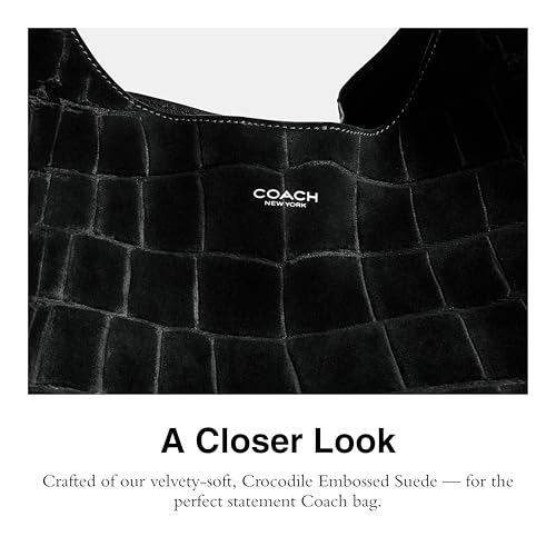 COACH Brooklyn Shoulder Bag 39 - color: B4/Black Croc Suede