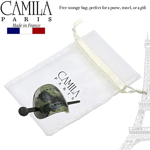 Camila Paris CP3344 French Hair Bun Holder Cover Cap Hair Updo, Green, Hair Pin Thru, Strong Hold Grip Hair Clips for Women, No Slip and Durable Styling Girls Hair Accessories, Made in France - color: Green