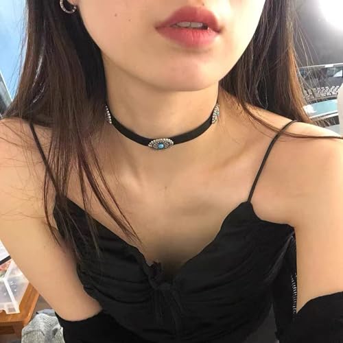 Boho Outfits for Women Boho Necklaces Country Concert Outfits Nashville Western Jewelry Choker Necklaces Long Leather Necklace Western Dress Jewelry Country Cowgirl Accessories Gifts - color: K8-Black