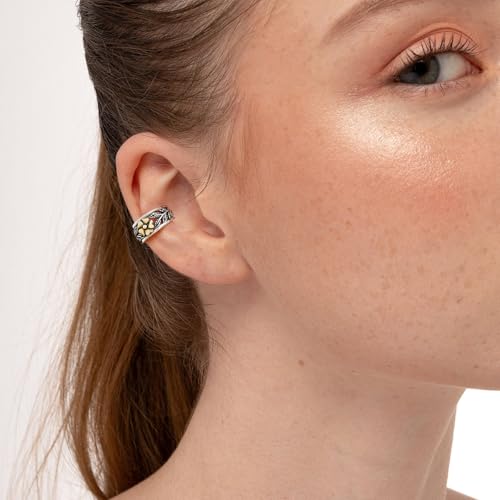 Cuff Earrings 925 Sterling Silver Ear Cuff Earrings Non-Piercing Fake Helix Cartilage Cuff Earrings Various Styles Ear Cuffs Fine Jewelry for Women - color: 4#daisy ear cuff