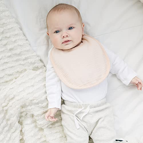Konssy Muslin Baby Bibs 8 Pack Baby Bandana Drool Bibs Cotton for Unisex Boys and Girls, Soft Absorbent Set for Teething and Drooling - color: Purple