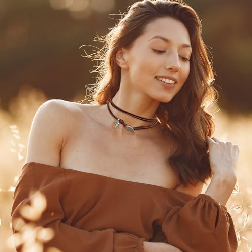 HUASAI Choker Necklace for Women Boho Necklaces Country Concert Outfits for Women Layered Western Choker Necklace Boho Cowgirl Jewelry Accessories Dress - color: Z:Boho Necklace