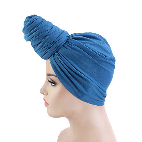 Qianmome Womens Big Flower Turban Beanie Elegant Cap Head Wrap Stretch Long Hair Scarf Headscarf - color: 4pieces-26-style 2