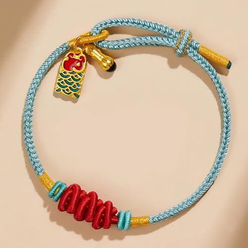 Tibetan Lucky Bracelet for Women Lucky Charm Bracelet Braided Good wishes Buddhist Style Adjustable Wrist Bracelet Red Rope Bracelets - color: Green