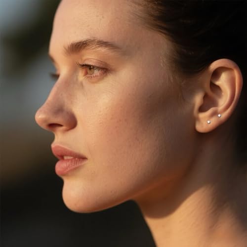 10 Pairs Small Stud Earrings for Women Precision-Cut Cubic Zirconia Earrings for Sensitive Ears Hypoallergenic Surgical Stainless Steel Tiny Stack Earrings for Multiple Piercing - color: 2mm-10 Pairs