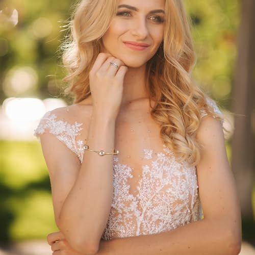 Elegance 11 designs 10mm Crystal White Pearl Blessing Bracelet - style: Style-Pink