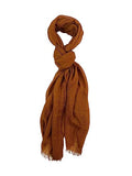 Humble Hilo Womens Woven Bohemian Style Gauze Scarf,Shawl, Head Wrap Fringed Edge Lightweight, Long Folds Small - color: Brown