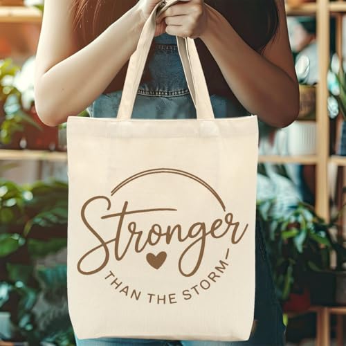 Christian Gifts for Women, Floral Faith Canvas Tote Bag, Faith Gifts for Women Mom Inspirational - color: Boho Motivational 774