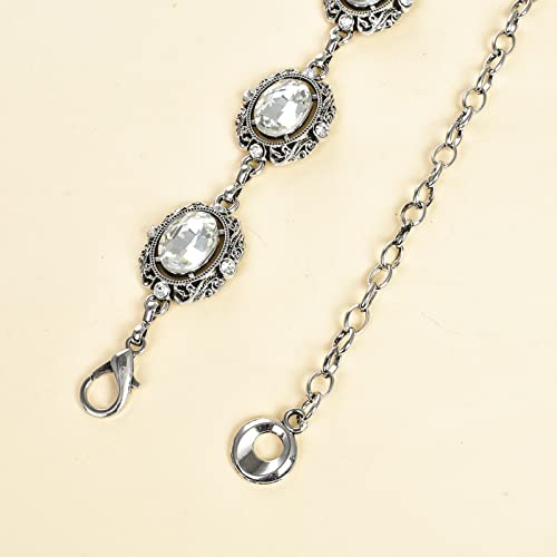 Luvatar Fashion Metal Waist Chain Belt Blouse Dress Sweater Chain Belt… - color: Silver-d1