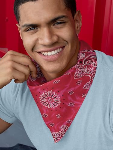 Motique Accessories Modern Tie Dye Bandana - color: Dark Pink