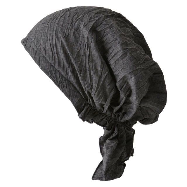 CHARM Pirate Bandana Head Scarf - Balding Hair Cap Headwrap Hat Chemo - color: Dark Gray