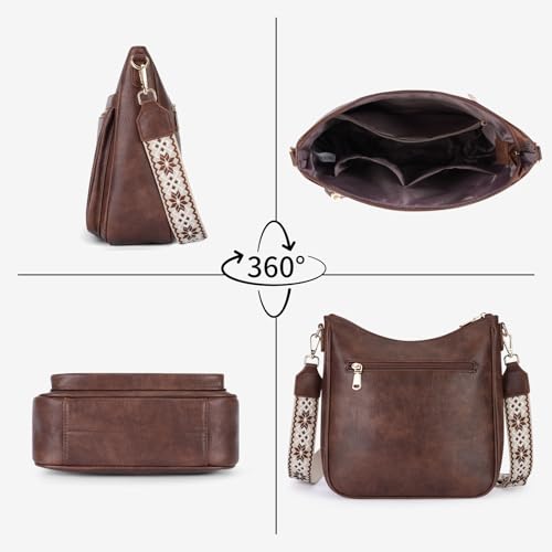 KITEVIUN Medium Crossbody Bags for Women Trendy, Women's Butterfly Shoulder Handbags with Tassel - color: 006-coffee