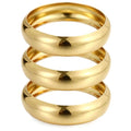 Chunky Gold Bangle Bracelets for Women, Dainty 14k Gold Plated Big Stackable Bangles Set, Trendy Cuff Bracelet Stack Fashion Jewelry Gifts - style: A2-gold