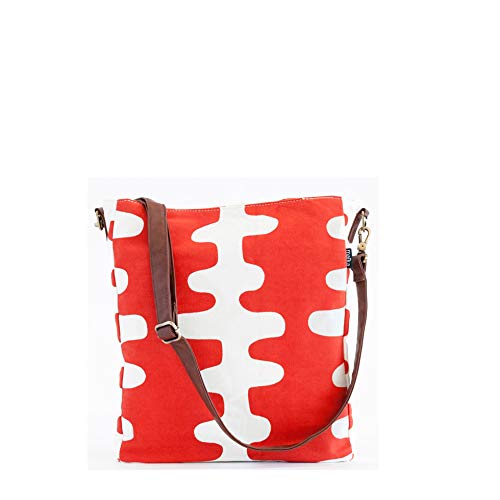 MAIKA Recycled Canvas City Sling Crossbody Bag - color: Echo Tangerine