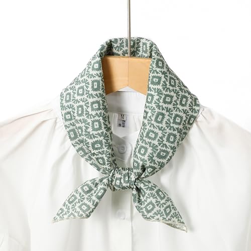 STARWHISPER Multicolored 22''x22'' Cotton Bandana for Women and Men Multi-purpose Headband Hair Scarf Protective Coverage - color: S1-green
