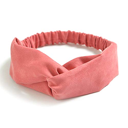 DRESHOW 10 Pack Boho Headbands for Women Girls Elastic Back Criss Cross Hair Band Twisted Head Wrap Solid Hair Accessories - color: 10 Pack Style E