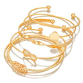 Gold Bangles for Women, 12 Pcs Boho Stackable Bracelets Multi Layer Textured Chunky Bracelets Jewelry Set for Women - color: 5 pcs gold bangles