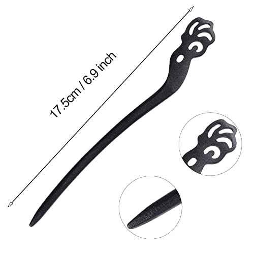 10 Pieces Wooden Hair Sticks Chinese Chignon Japanese Hair Chopsticks Wooden Hair Pins for Long Hair Hair Sticks for Buns for Women Girls Handmade Hair Accessories