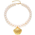 Chunky Beaded Starfish Shell Necklace for Women Colorful Boho Summer Chain Choker Beach Necklace with Acrylic Beads Trendy Chunky Jewelry Gifts - color: White